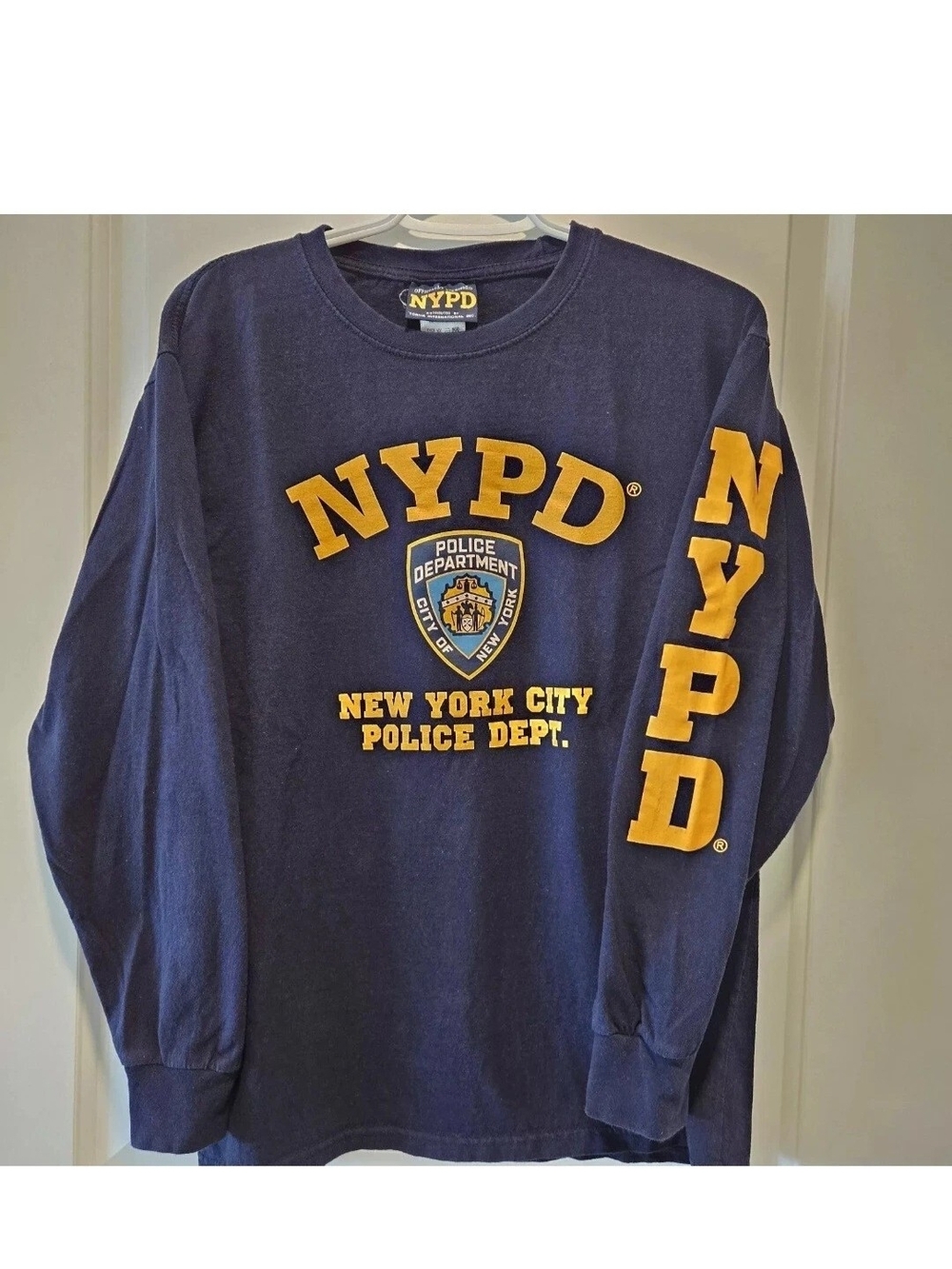 Vtg NYPD Navy Blue 2006 Shirt Mens Medium Officially Licensed Long Sleeve Police